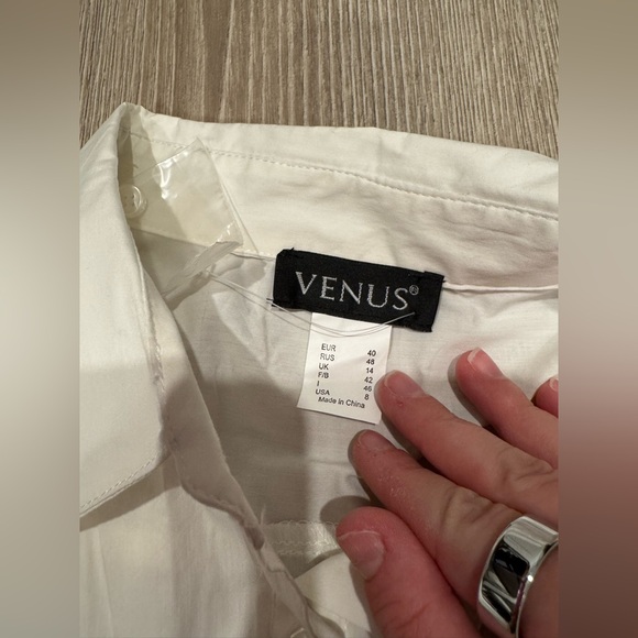 Venus Skirted Lace Dress with Button-Down Top - Picture 4 of 6